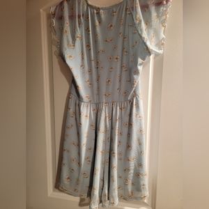 Urban outfitters baby blue and daisy romper